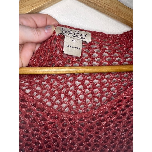 Buckle | Womens Open Knit Sweater | XSmall (XS) | Red / Ruby Red Color | - Picture 6 of 7